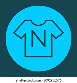 t-shirt icon with n alphabet vector design template. laundry alphabet icon.