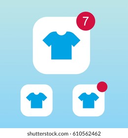 T-Shirt Icon With Notification