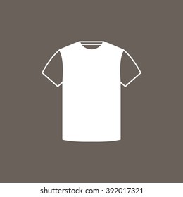 T-Shirt Icon on Dark Gray Color. Eps-10.