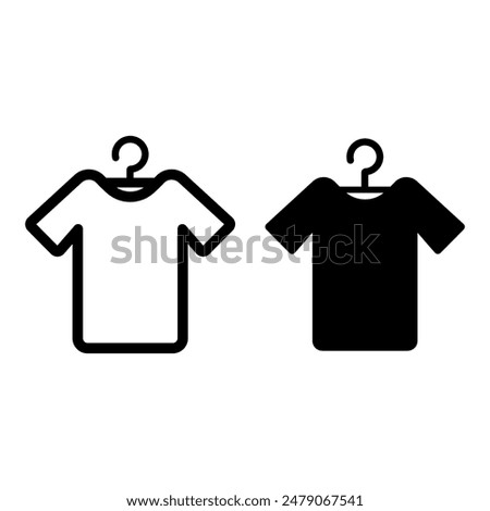 T-shirt icon on the hanger icon vector illustration 10Eps