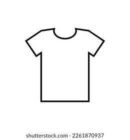 Icono de camiseta sobre fondo blanco.