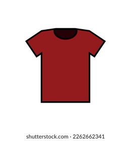 Icono de camiseta sobre fondo blanco.
