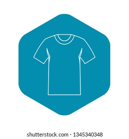 Tshirt icon. Outline illustration of tshirt vector icon for web