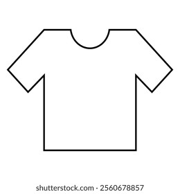 t-shirt icon outline on white background
vector icon