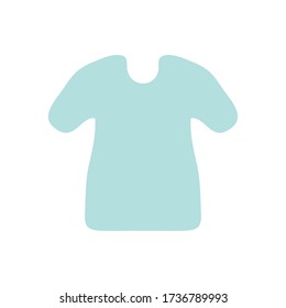 tshirt icon over white background, flat style, vector illustration