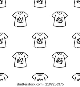 tshirt icon pattern. Seamless tshirt pattern on white background.