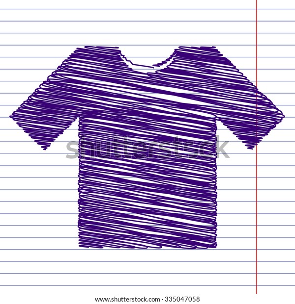 T-shirt icon with\
pen and school paper effect\
