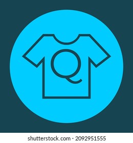 t-shirt icon with q alphabet vector design template. laundry alphabet icon.