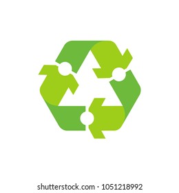 Icono de camiseta y símbolo de reciclaje. Logotipo del Vector EPS 08.