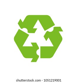 T-Shirt icon and recycle symbol. Vector logo eps 08.