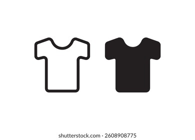 T-shirt icon set for fashion and clothing apps Vector