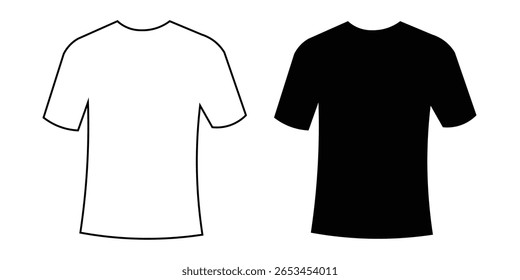 Tshirt icon set vector. clothing symbol vector isolated on white background 
