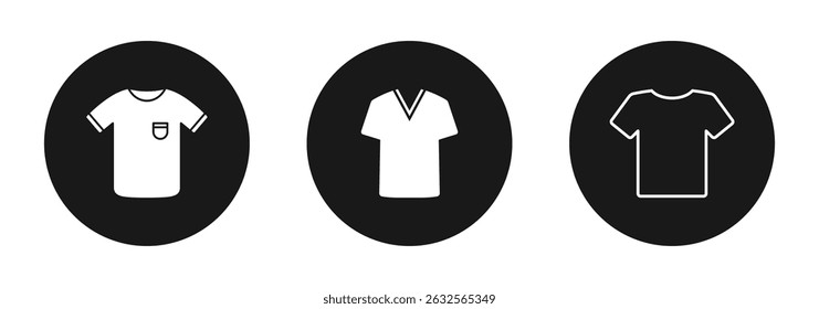 T-shirt icon with short sleeves. Flat vector T-shirt icon with short sleeves, great for UI design, online stores, or textile industry illustrations.