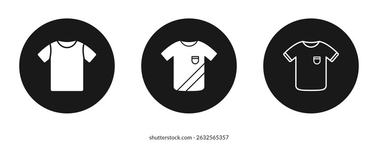T-shirt icon with short sleeves. Flat vector T-shirt icon with short sleeves, great for UI design, online stores, or textile industry illustrations.