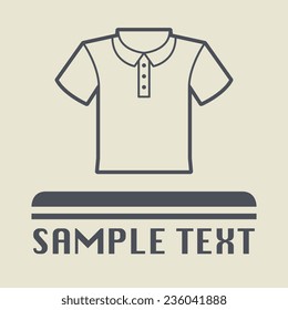 T-shirt icon or sign, vector illustration