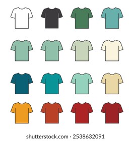 Ícone da camiseta. Simples plano, contorno, estilo sólido. Símbolo em T, sinal de estilo linear para conceito móvel e web design. Glifo, ilustração de vetor de linha isolada no plano de fundo branco. EPS 10