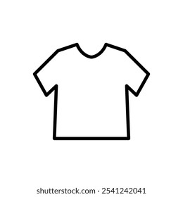 T-Shirt-Symbol. Einfache flache, Umriss, solide Stil. Teesymbol, lineares Stilzeichen für mobiles Konzept und Webdesign