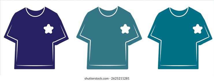 T-shirt icon. Simple flat, outline, solid style. Tee symbol, linear style sign for mobile concept and web design eps 10
