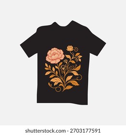 T-shirt icon. Simple flat, outline, solid style. Tee symbol, linear style sign for mobile concept and web design. Glyph, line vector illustration isolated on white background. flower