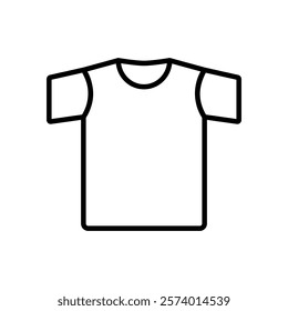 t-shirt icon, simple flat style, vector illustration symbol sign logo template pictogram, for ui or ux isolated on white for mobile app, editable	