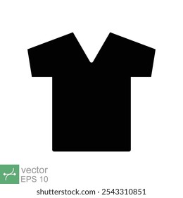 T-shirt icon. Simple solid style. Shirt, tee, sport, clothes, blank, fashion concept. Glyph vector illustration isolated on white background. EPS 10.
