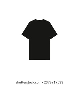 T-shirt icon. Simple style clothe shop big sale poster background symbol. T-shirt brand logo design element. T-shirt printing. Vector for sticker.