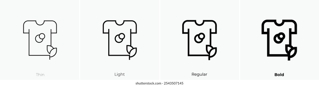 tshirt icon. Thin, Light Regular And Bold style design isolated on white background