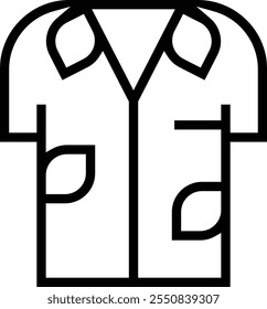 tshirt icon. Thin linear style design isolated on white background