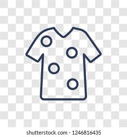 T-shirt icon. Trendy linear T-shirt logo concept on transparent background from Clothes collection