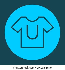 t-shirt icon with u alphabet vector design template. laundry alphabet icon.
