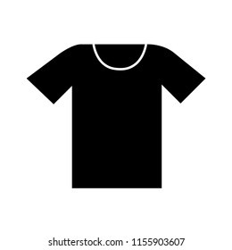 T-shirt icon. T-shirt vector icon. Black t-shirt icon.