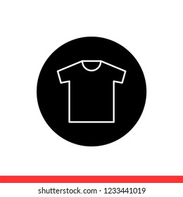 T-shirt icon vector, clothes symbol. Simple, flat design for web or mobile app