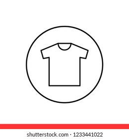 T-shirt icon vector, clothes symbol. Simple, flat design for web or mobile app
