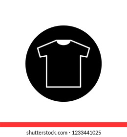 T-shirt icon vector, clothes symbol. Simple, flat design for web or mobile app