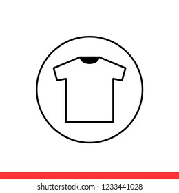 T-shirt icon vector, clothes symbol. Simple, flat design for web or mobile app