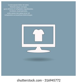 T-shirt  icon. vector design