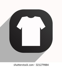 T-shirt  icon. vector design, black button for Mobile Applications