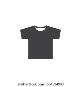 T-shirt icon vector, filled flat sign, solid pictogram isolated on white. Mens clothing symbol, logo illustration