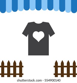 T-Shirt Icon Vector flat design style