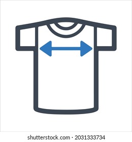 Icono de camiseta. Vector y glifo