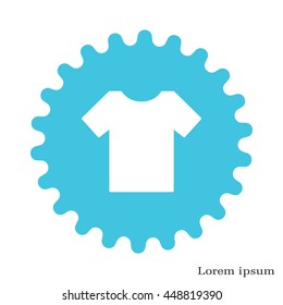 Tshirt icon, vector illustration. 