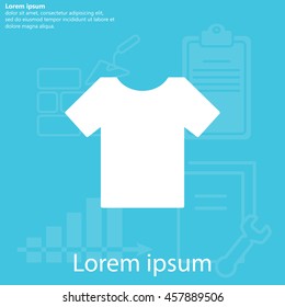 T-shirt icon, vector illustration. 