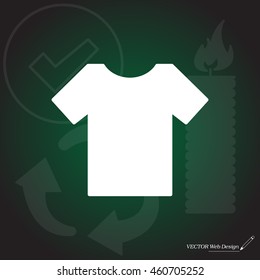Tshirt icon, vector illustration. 