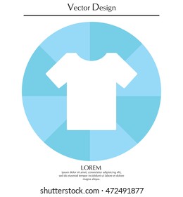 Tshirt icon, vector illustration. 
