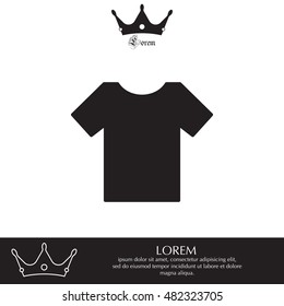 Tshirt icon, vector illustration. 