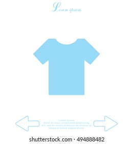 Tshirt icon, vector illustration. 