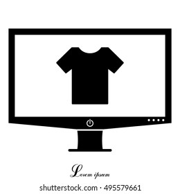 Tshirt icon, vector illustration. 