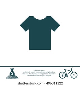 Tshirt icon, vector illustration. 
