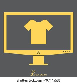 Tshirt icon, vector illustration. 