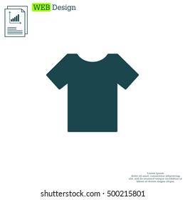Tshirt icon, vector illustration. 